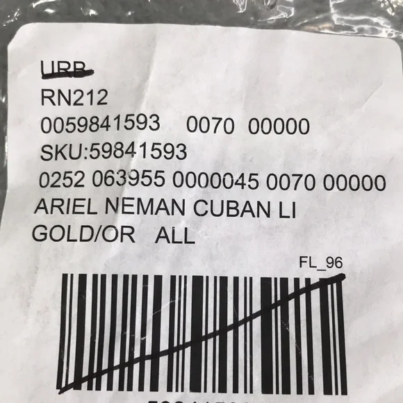 Ariel Neman UO ExclusiveMen's Thick Chain Necklace Gold Tone New